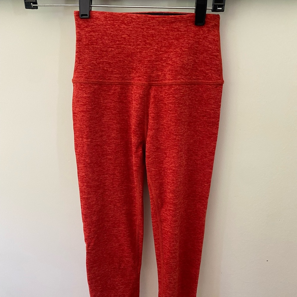 Beyond Yoga Women's Orange/Red Spacedye Caught In The Midi High Waisted Leggings